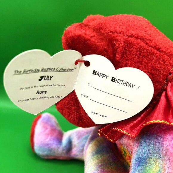 Ty Beanie Baby Bear Lot of 5 Hero Cure Mellow Its A Boy July Birthday Plush Toys - Picture 16 of 16